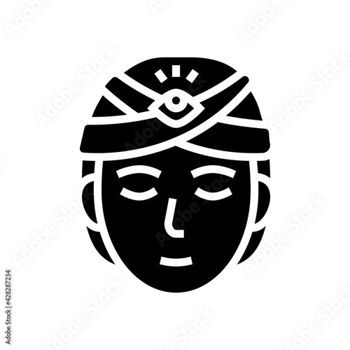 divination astrological glyph icon vector. divination astrological sign. isolated contour symbol black illustration
