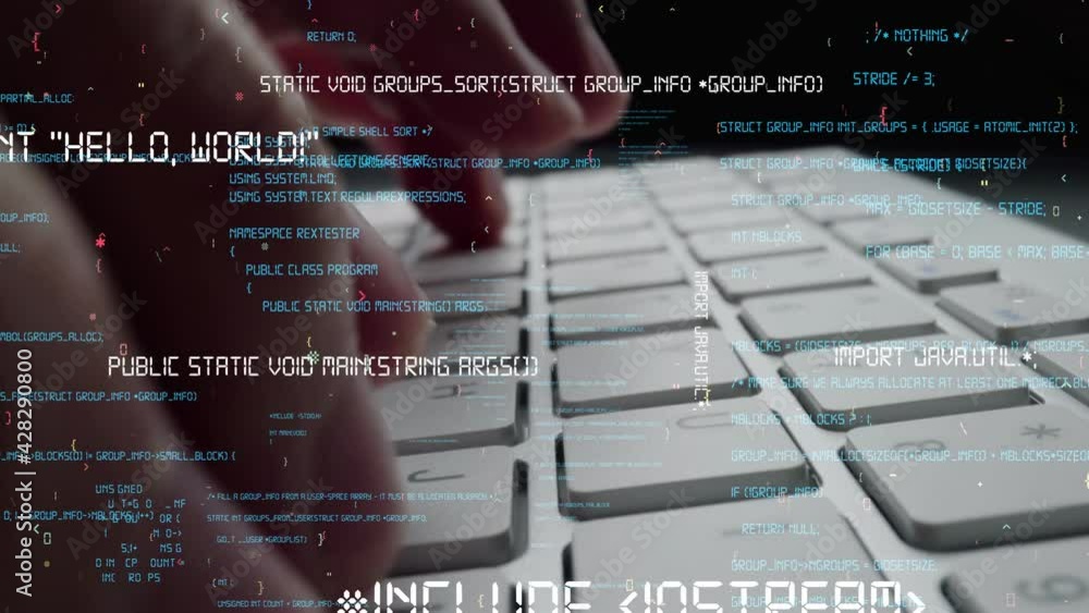 Creative visual of computer programming coding and software development ...