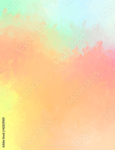 Brushed Painted Abstract Background. Brush stroked painting. Artistic vibrant and colorful wallpaper.