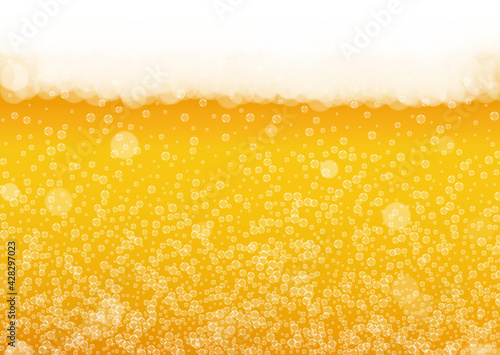Beer background. Craft lager splash. Oktoberfest foam.