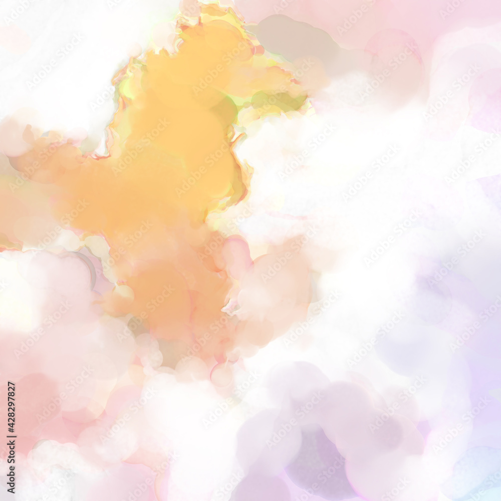 Obraz premium Crazy watercolor random pattern. Creative abstraction. Modern art painting. 2d illustration. Digital texture wallpaper. Artistic watercolored backdrop material.