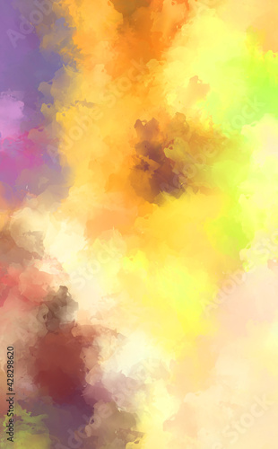 Artistic vibrant and colorful wallpaper.Brushed Painted Abstract Background. Brush stroked painting.