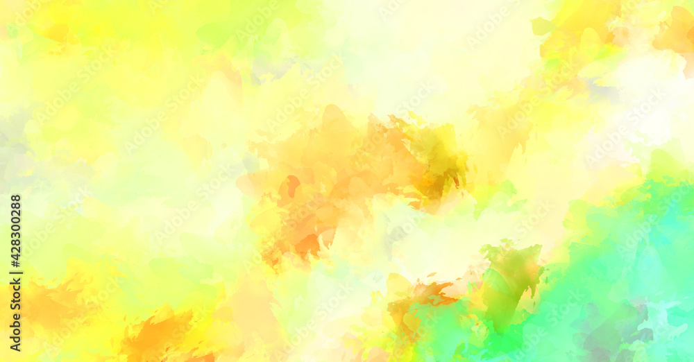 Abstract background of colorful brush strokes. Brushed vibrant wallpaper. Painted artistic creation. Unique and creative illustration.