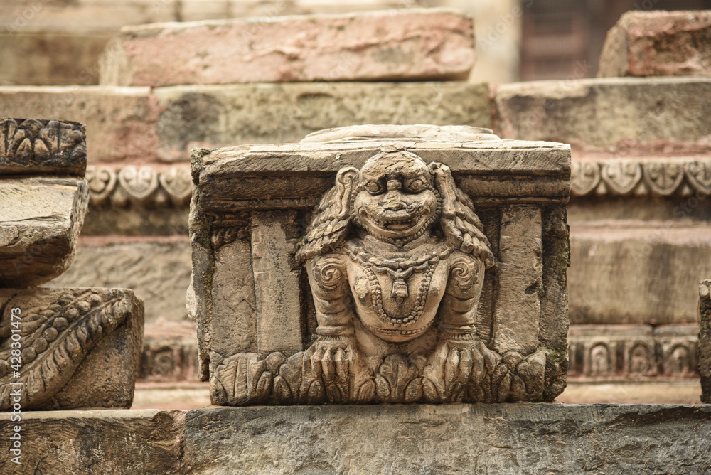 detail of a statue