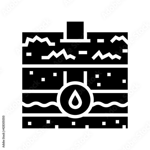 water communication land glyph icon vector. water communication land sign. isolated contour symbol black illustration