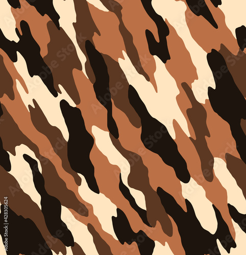 Seamless camouflage pattern, modern camouflage print.