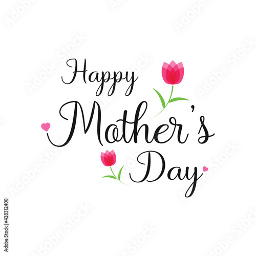 Mother's day greeting card Vector illustration