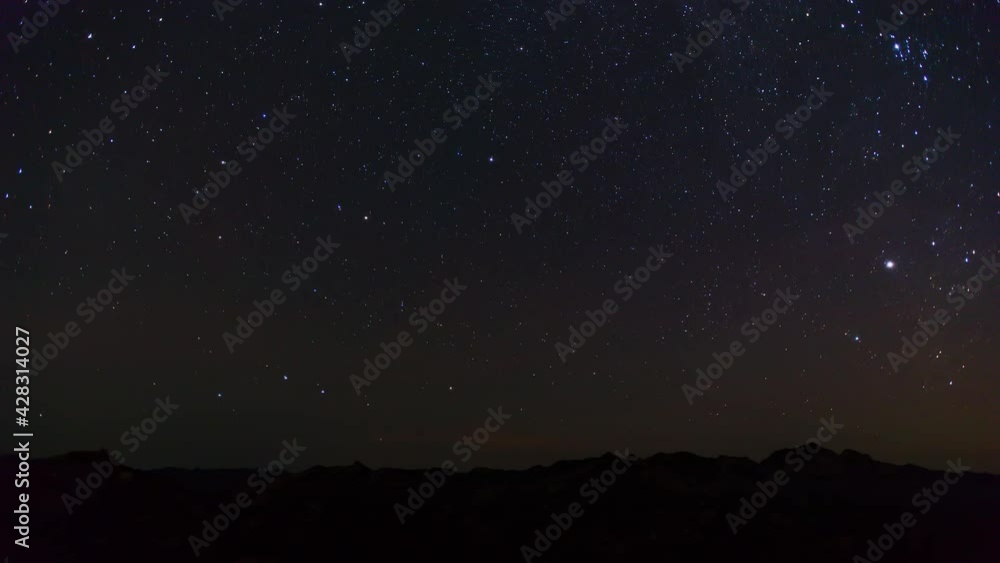 Rotating shot of the beautiful night sky full of stars Rotating shot of the beautiful night sky full of stars