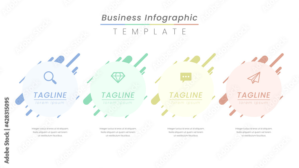 Fototapeta premium Infographic label design with icons and 4 options or steps. infographics for business concept.