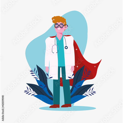doctor professional superhero