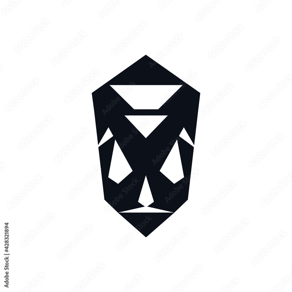 Tribal queens mask logo icon sign Modern symbol emblem for the ritual ...
