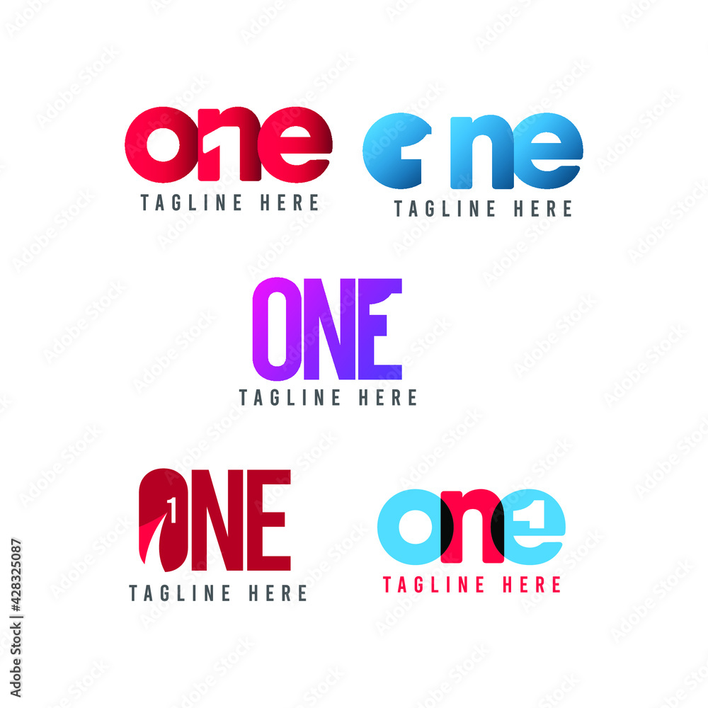 set logo full color logo design template