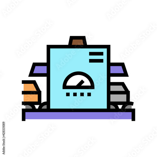 manufacturing conveyor aluminium color icon vector. manufacturing conveyor aluminium sign. isolated symbol illustration