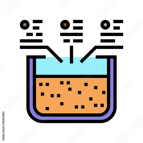 extrusion aluminium production color icon vector. extrusion aluminium production sign. isolated symbol illustration