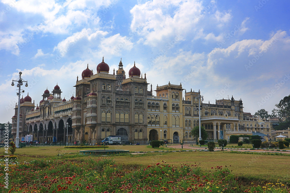 Mysore Palace postcard photo.