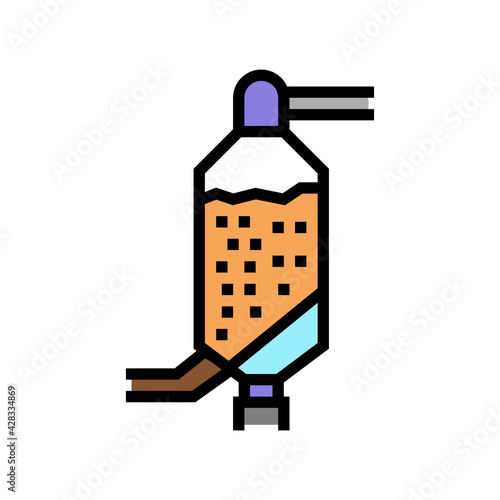 leaching aluminium production color icon vector. leaching aluminium production sign. isolated symbol illustration