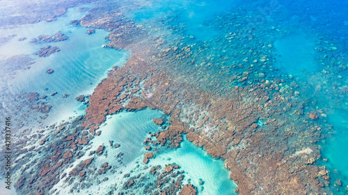 Photography Aerial view of stunning coral reefs next to Highway 30 on Maui 2