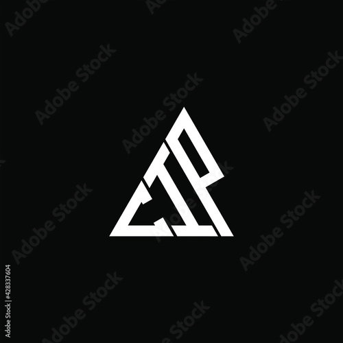 C I P letter logo creative design. CIP icon