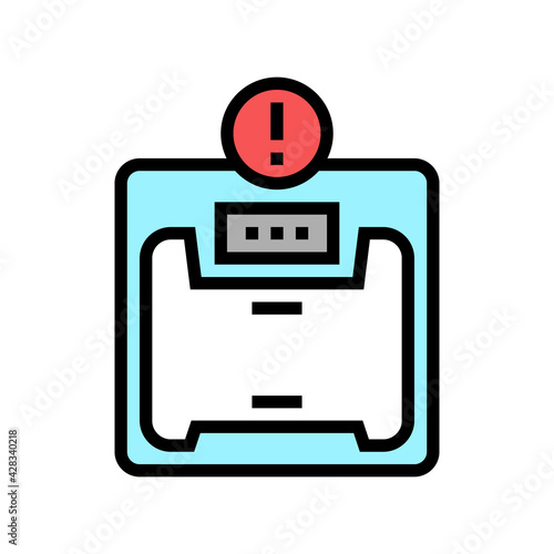 excess weight bariatric color icon vector. excess weight bariatric sign. isolated symbol illustration