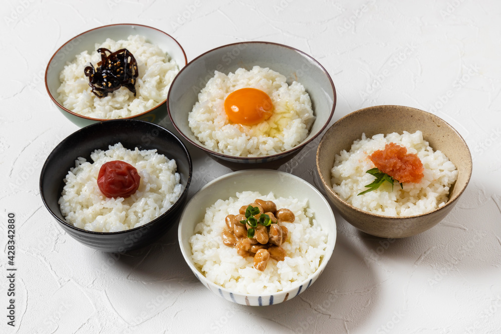 ごはんとおかず　Side dishes of rice japanese food