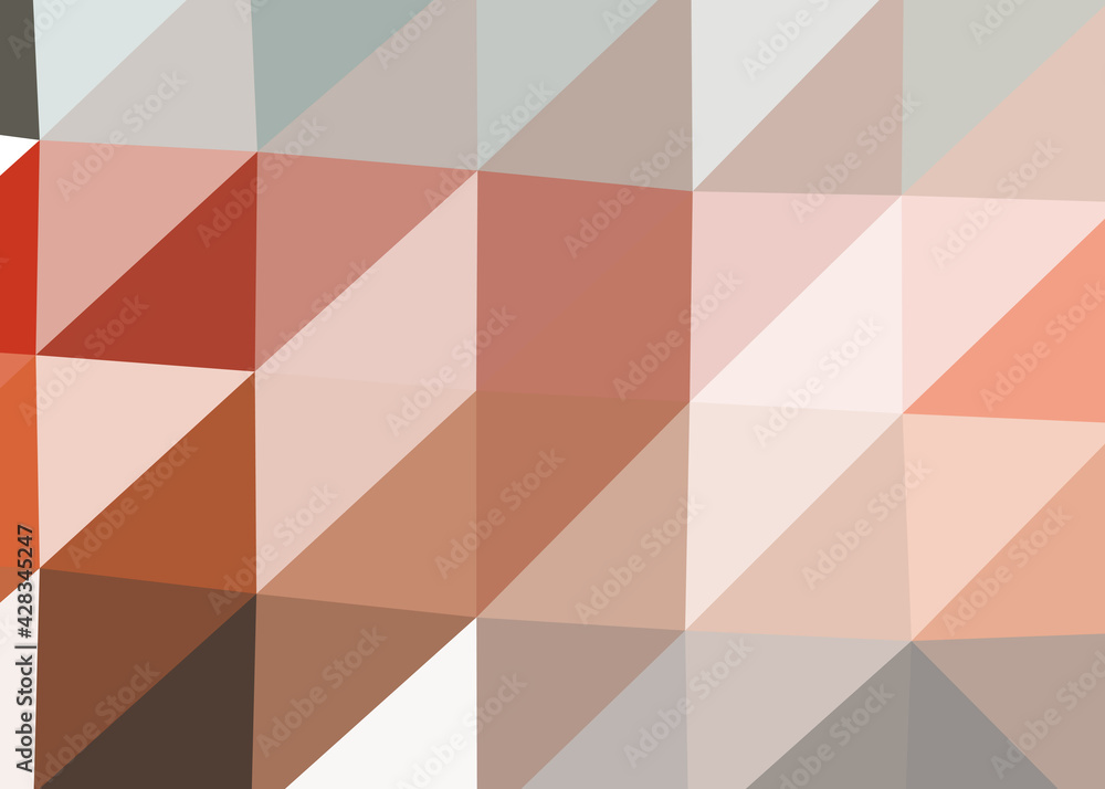 Fototapeta premium Abstract color Low-Polygones Generative Art background illustration