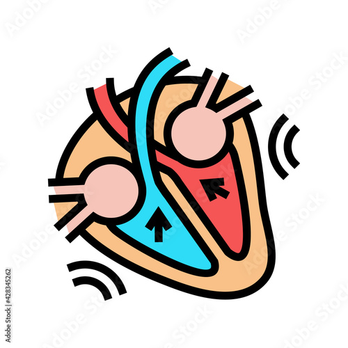 systole disease color icon vector. systole disease sign. isolated symbol illustration