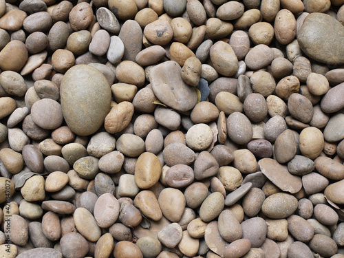Round rocks on the beach