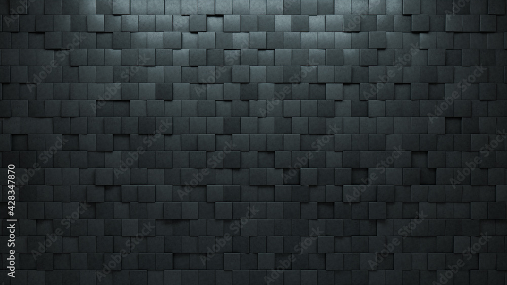3D, Square Wall background with tiles. Concrete, tile Wallpaper with Polished, Futuristic blocks. 3D Render 3D, Square Wall background with tiles. Concrete, tile Wallpaper with Polished, Futuristic blocks. 3D Render