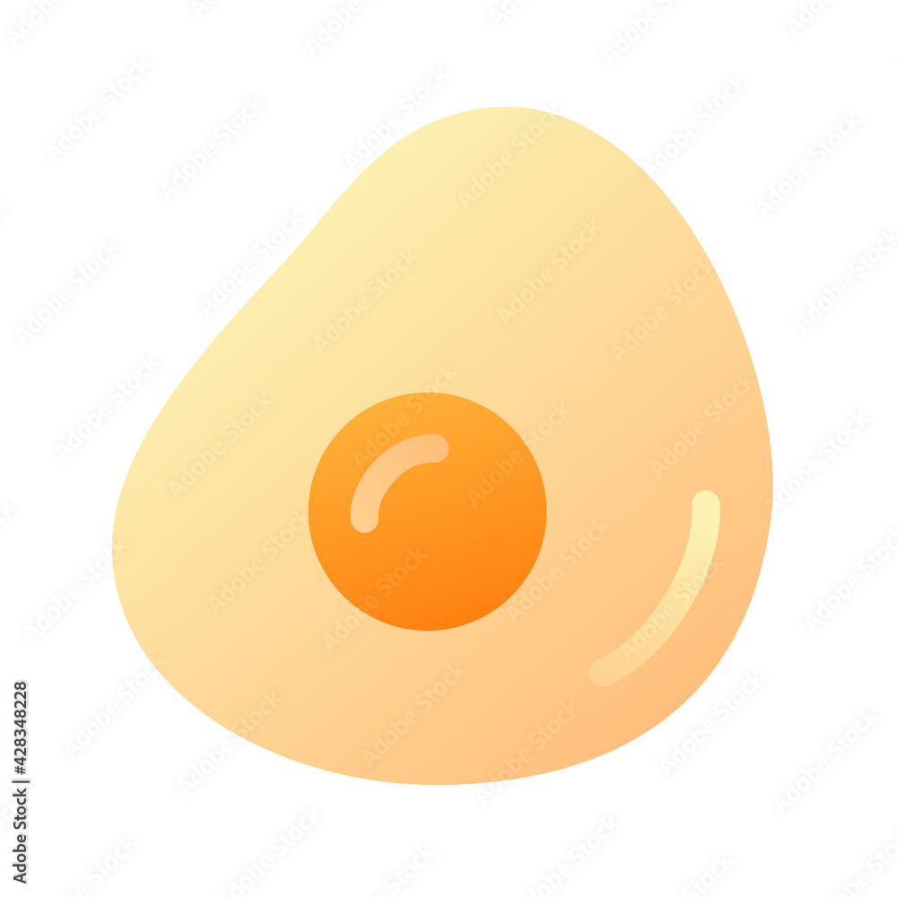 egg omelet sunny side egg single isolated icon with smooth style egg omelet sunny side egg single isolated icon with smooth style