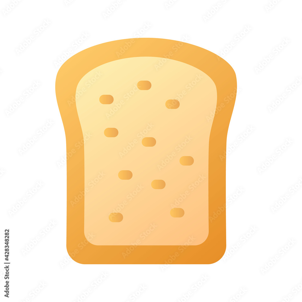 bread butter wheat bread single isolated icon with smooth style bread butter wheat bread single isolated icon with smooth style