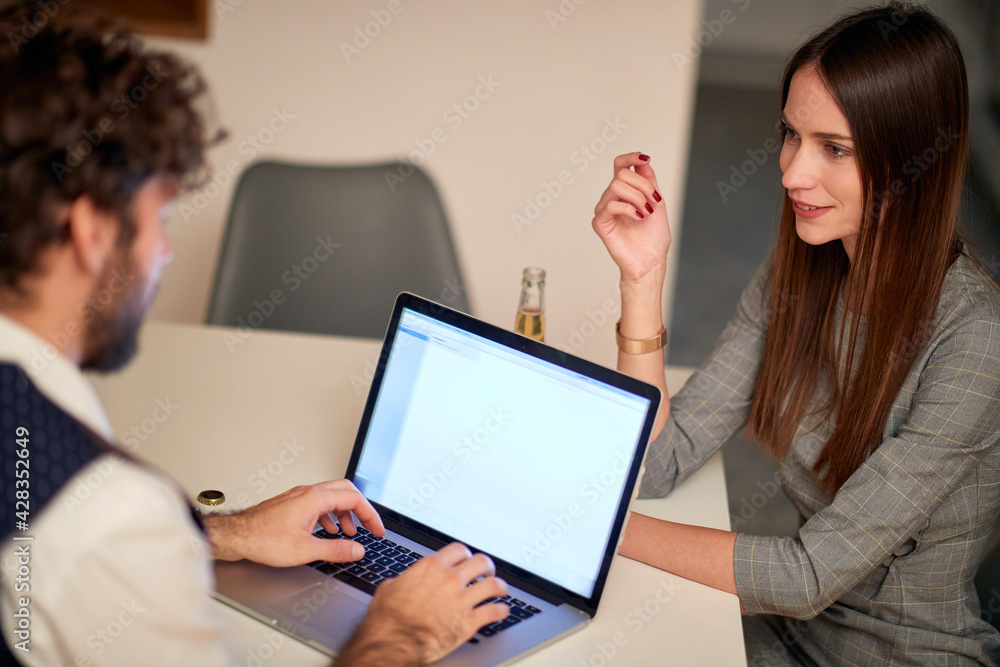 young caucasian people having a business meeting, working from home. young caucasian people having a business meeting, working from home.