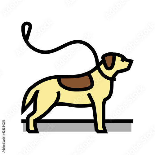 pouring out dog color icon vector. pouring out dog sign. isolated symbol illustration
