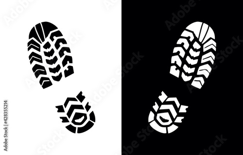 Shoe Print Vector Sign