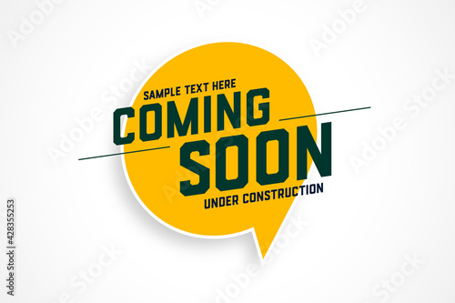 coming soon under construction banner design