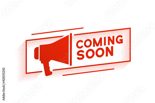 coming soon background with megaphone