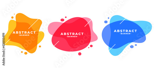abstract colors frame modern banners set