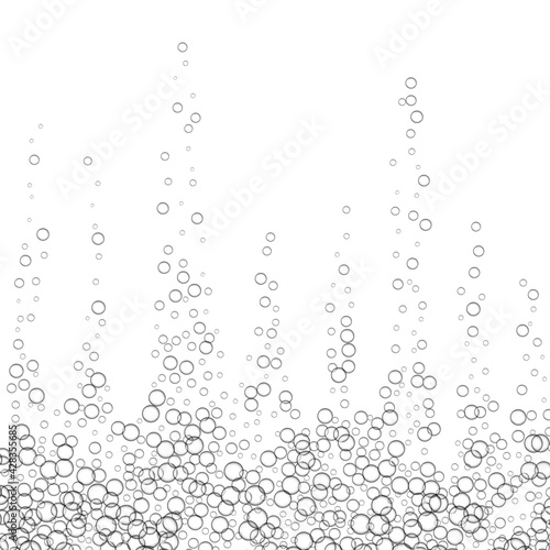 water or soda fizz floating air bubbles