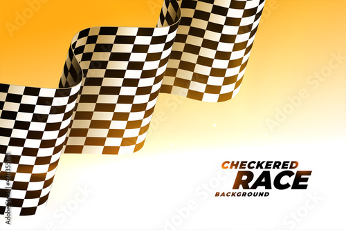 checkered wavy racing flag background