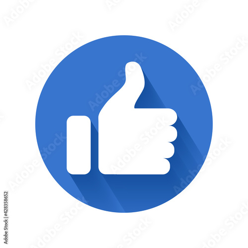 Thumb Up icon. Like icon on white background. Vector illustration.