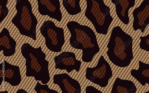 Abstract modern snake skin seamless pattern. Animals trendy background. Brown decorative vector stock illustration for print, card, postcard, fabric, textile. Modern ornament of stylized python skin