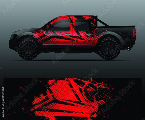 Truck decal graphic wrap vector  abstract background