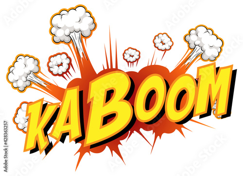 Comic speech bubble with kaboom text
