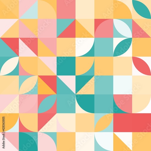 Wallpaper Mural Minimal modern mosaic geometric colorful abstract background pattern art Torontodigital.ca