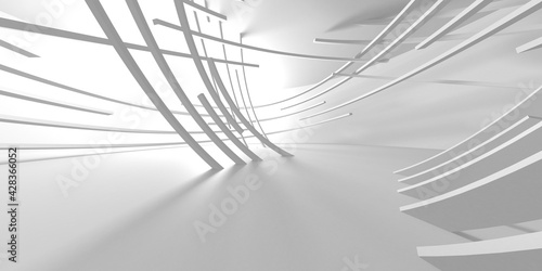 Abstract White Architecture Design Concept