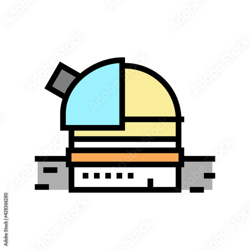 observatory planetarium color icon vector. observatory planetarium sign. isolated symbol illustration