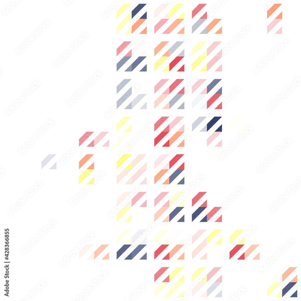 Fototapeta premium Minimal modern mosaic geometric colorful abstract background pattern art