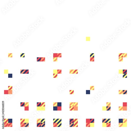 Minimal modern mosaic geometric colorful abstract background pattern art