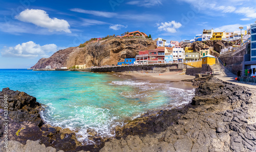 Landscape with Sardina de Galda and North Beach Sardina, north Gran Canaria, Spain photo