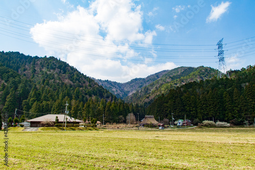 Wallpaper Mural Rice fields and old thatched-roof houses in Kitamura, Miyama Kayabuki no Sato, Nantan City, Kyoto Prefecture, Japan Torontodigital.ca