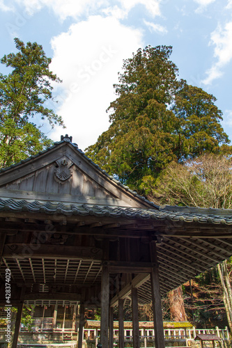 Old shrine in Kitamura, Miyama Kayabuki no Sato, Nantan City, Kyoto Prefecture, Japan